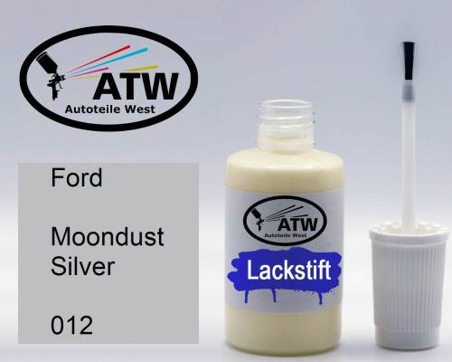 Ford, Moondust Silver, 012: 20ml Lackstift, von ATW Autoteile West.